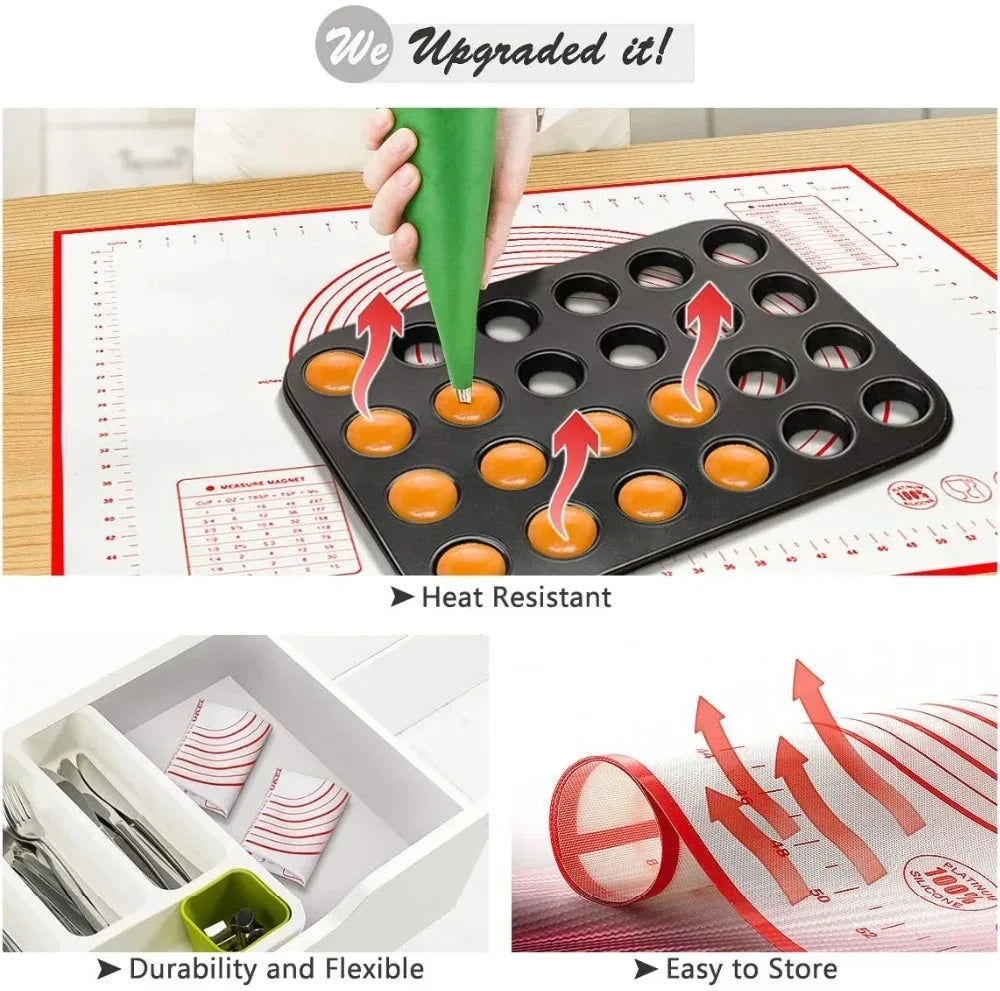 1PCS Kneading Dough Mat Silicone Baking Mat Pizza Cake Dough Maker Kitchen Cooking Grill Gadgets Bakeware
