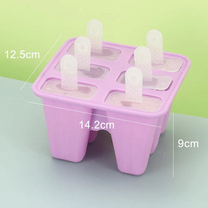 Popsicle Molds 6 Pieces Silicone Ice Pop Molds BPA Free Popsicle Mold Reusable Easy Release Ice Pop Make