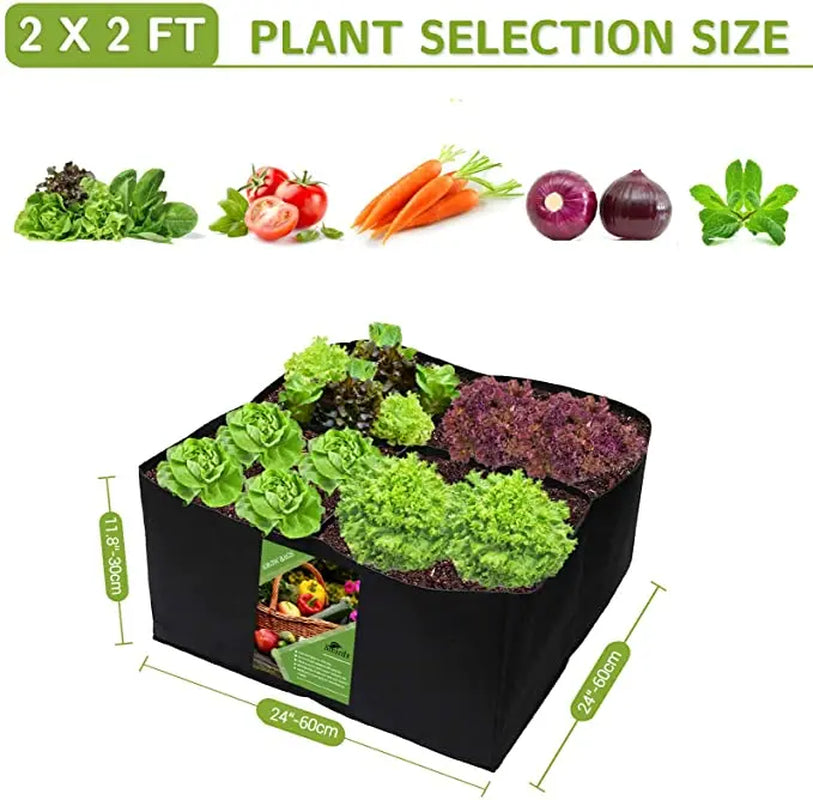 Garden Planting Bag Felt Multi-Grid Planting Bag Vegetable Planting Pot Plant Flower Planting Flower Pot Plant Nutrition Bag