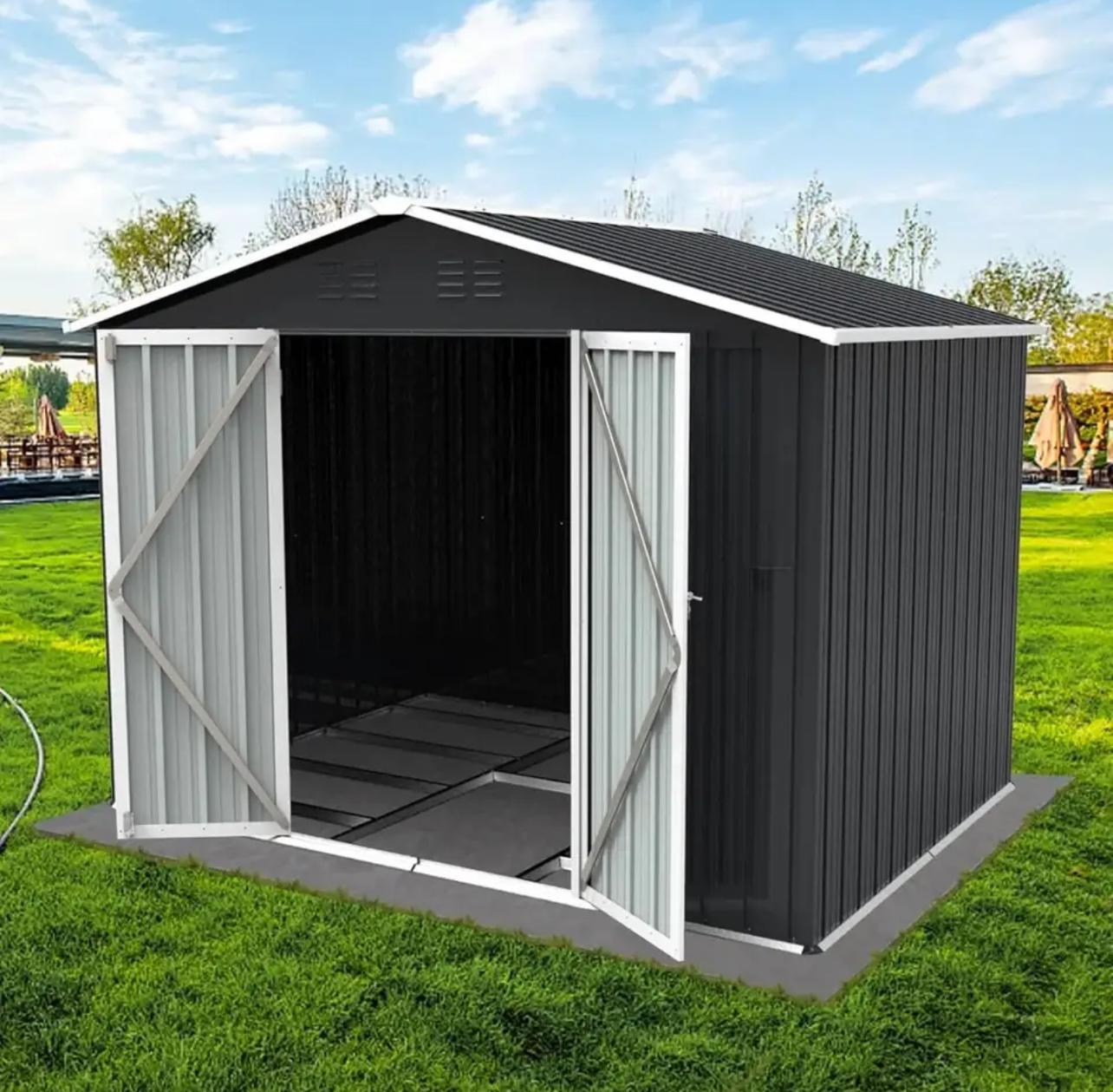 Storage Shed with Double Lockable Doors