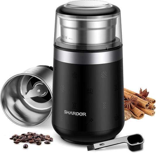 Electric Coffee Grinder with Removable Stainless Steel Bowl