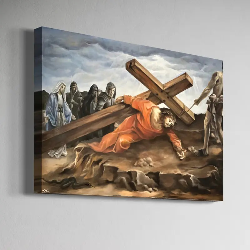 Jesus Carrying the Cross Artistic Giclée Poster/Canvas Print Wall Art Decor