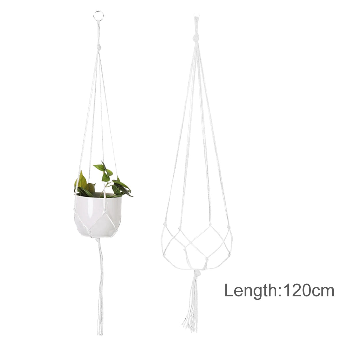 Hanging Plant Handmade Macrame Plant Hanger Flower Pot Planter Hanger Wall Decor Courtyard Garden Hanging Planter Hanging Basket