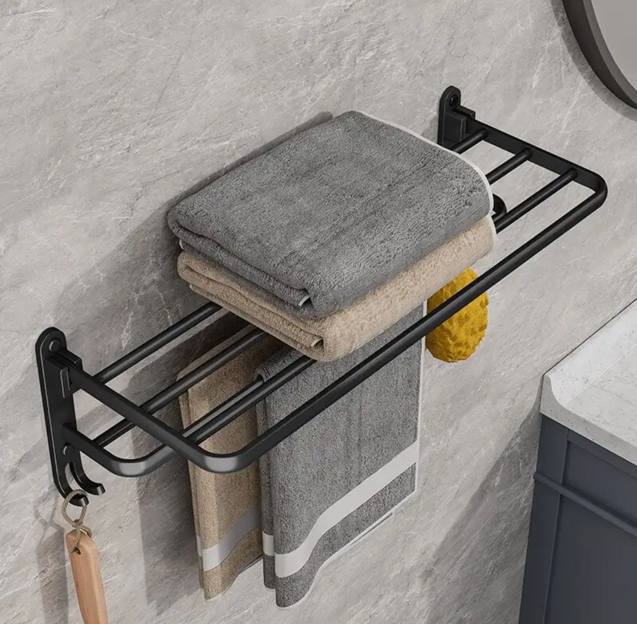 50CM Folding Towel Holder Rack Available