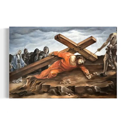 Jesus Carrying the Cross Artistic Giclée Poster/Canvas Print Wall Art Decor