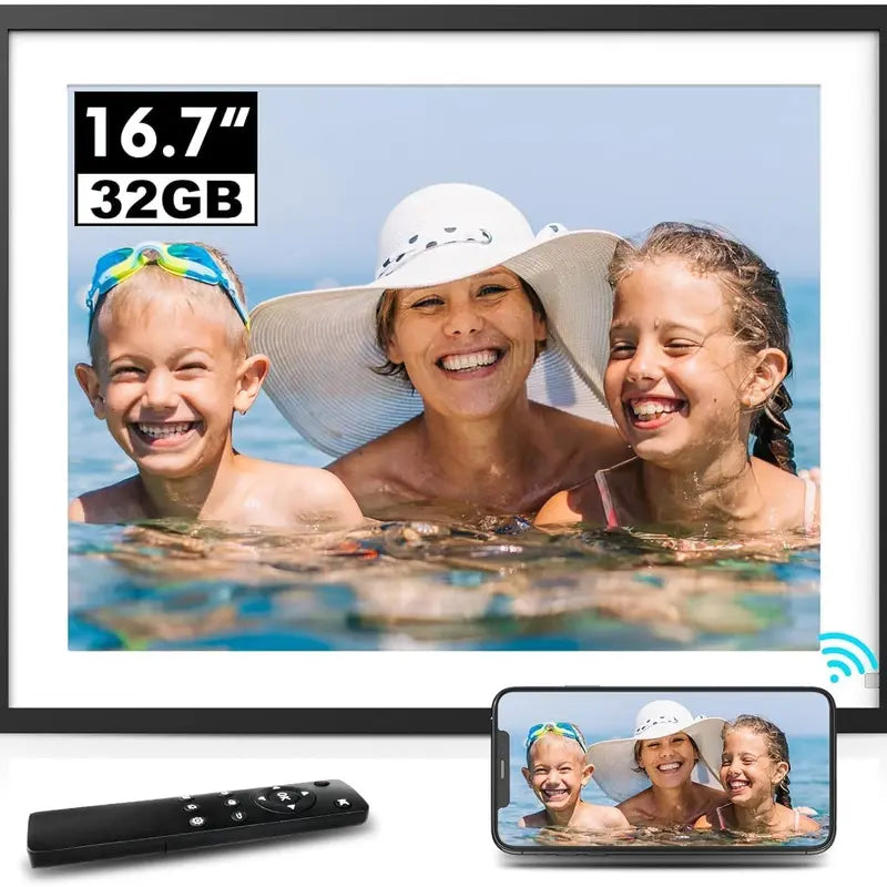 BSIMB 10.1'' Digital Picture Frame 32GB - Perfect Gifts for Friends/Family - Upload Photos&Videos from Anywhere via App/Email, Easy to Use, 1280X800 IPS Display, Support Micro SD Card and USB Drive