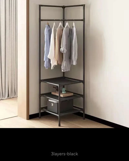 Corner Clothes Rack Stand Organizer