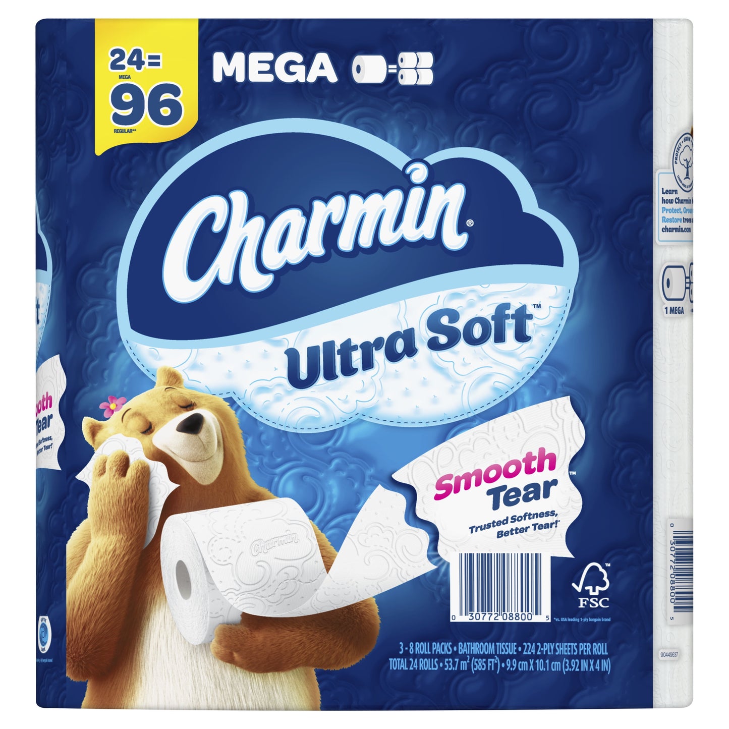 Ultra Soft Toilet Paper 12 Mega Rolls, 224 Sheets per Roll