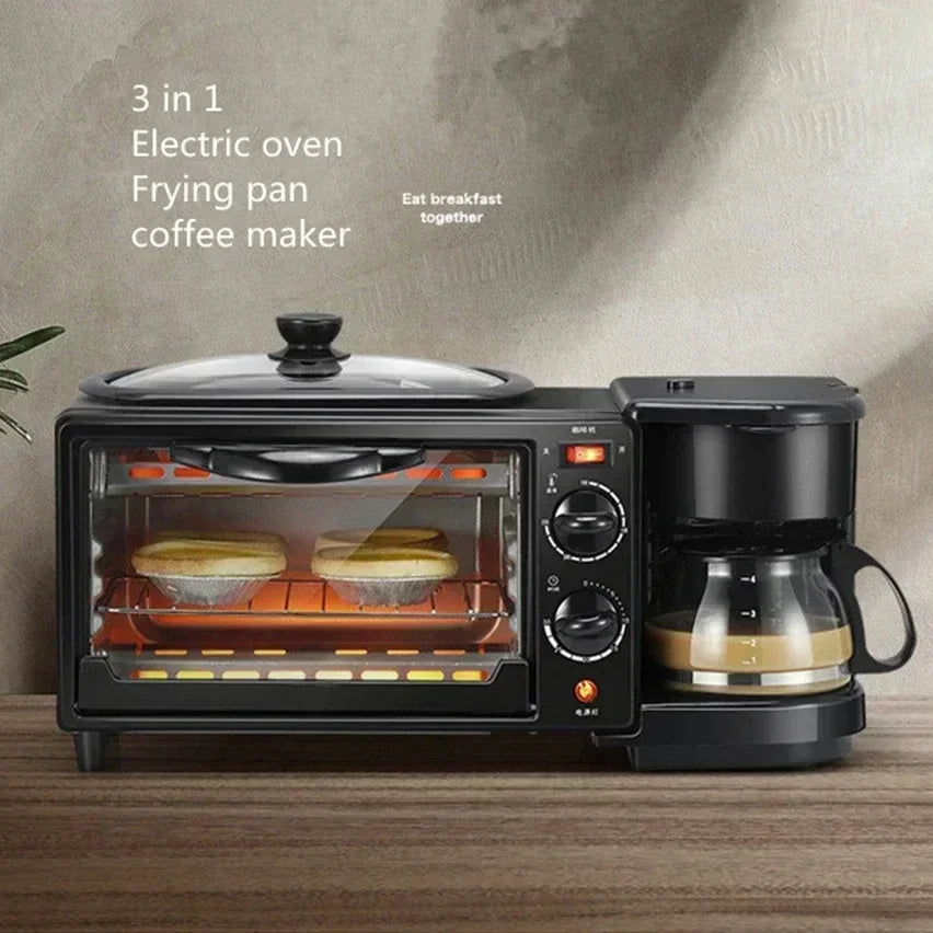 3 in 1 Breakfast Machine Toaster Coffee Machine Oven Kitchen Oven Kitchen Appliances