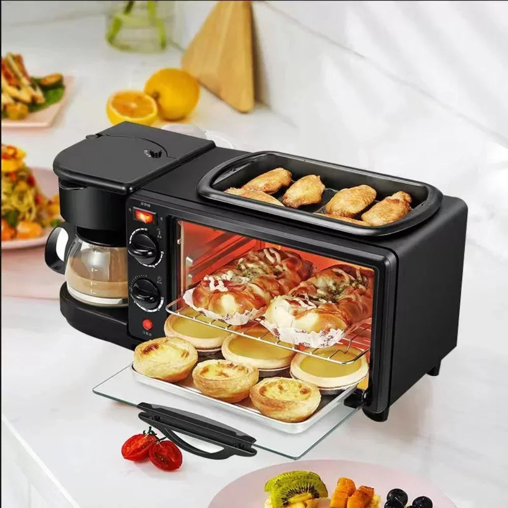 3 in 1 Breakfast Machine Toaster Coffee Machine Oven Kitchen Oven Kitchen Appliances