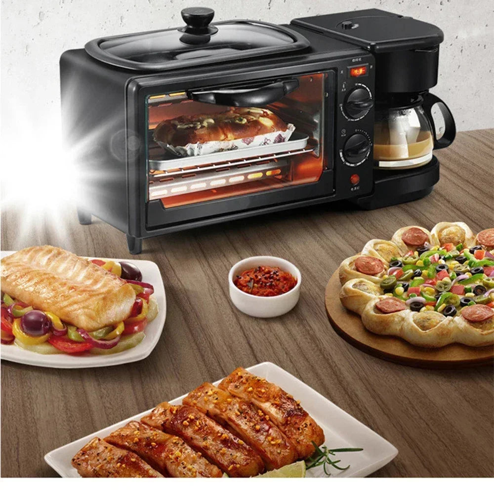 3 in 1 Breakfast Machine Toaster Coffee Machine Oven Kitchen Oven Kitchen Appliances