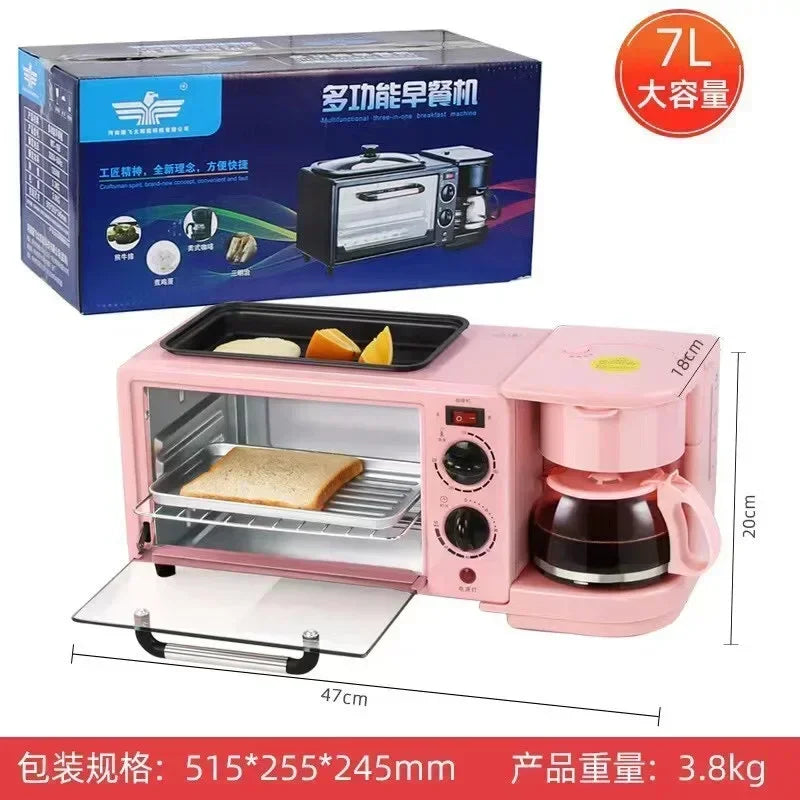 3 in 1 Breakfast Machine Toaster Coffee Machine Oven Kitchen Oven Kitchen Appliances