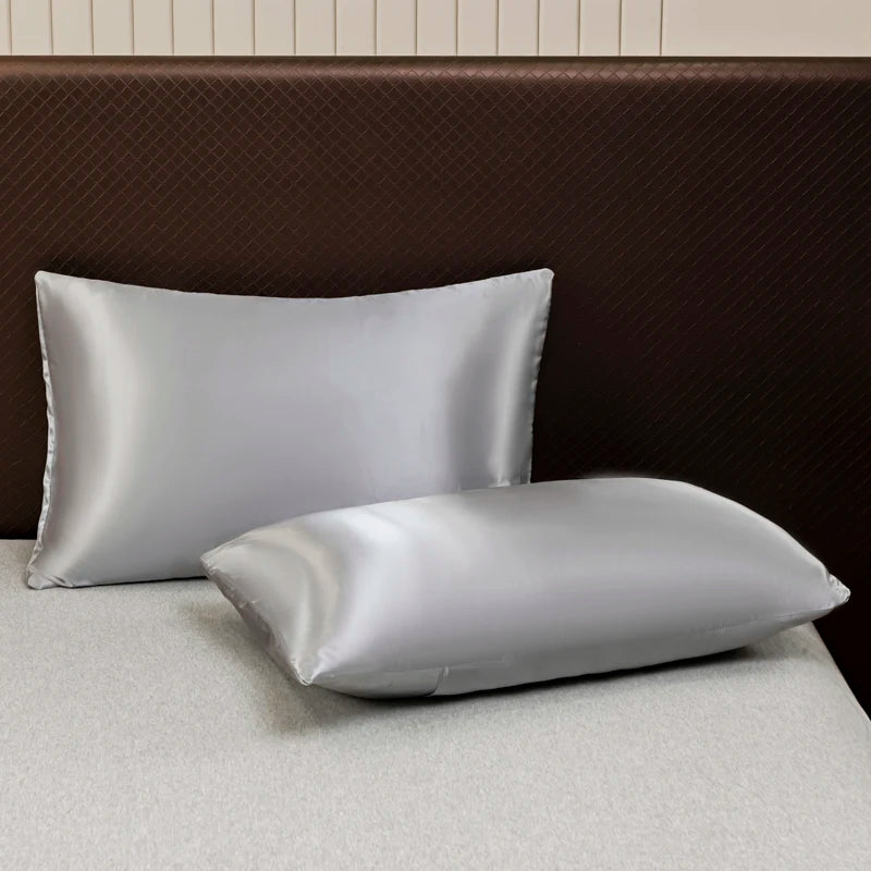 Solid Color Satin Sheet and Pillowcase Set，Luxurious Bedding Ensemble with a Silky Sheen，Twin/Full/Queen/King Size