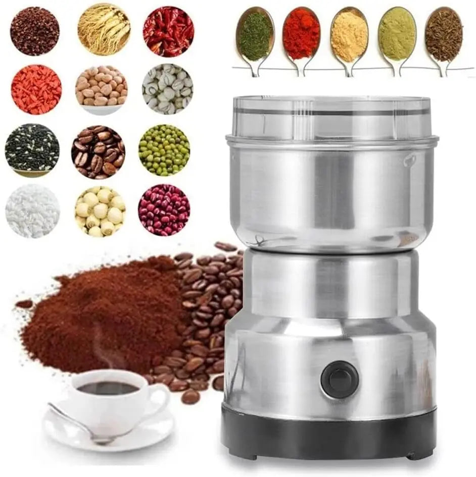 Electric Grinder Four Edged Blade Kitchen Cereal Nuts Beans Spices Grains Grinder Machine Multifunctional Home Coffee Grinder