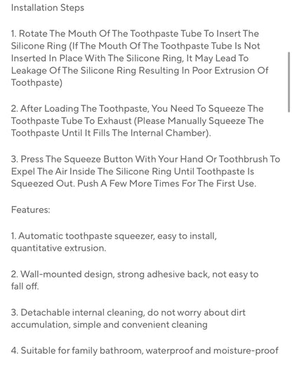 Automatic ToothPaste Dispenser