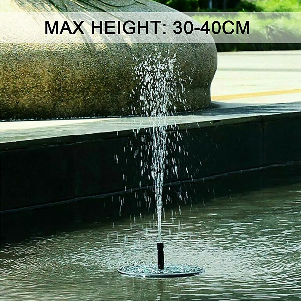 Solar Fountain Pump Floating Solar Panel Bird Baths Water Fountain with 4 Nozzles for Garden Outdoor Water Pool Pond Decor