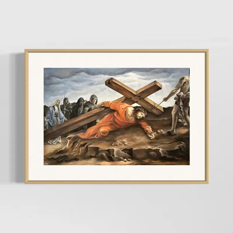 Jesus Carrying the Cross Artistic Giclée Poster/Canvas Print Wall Art Decor