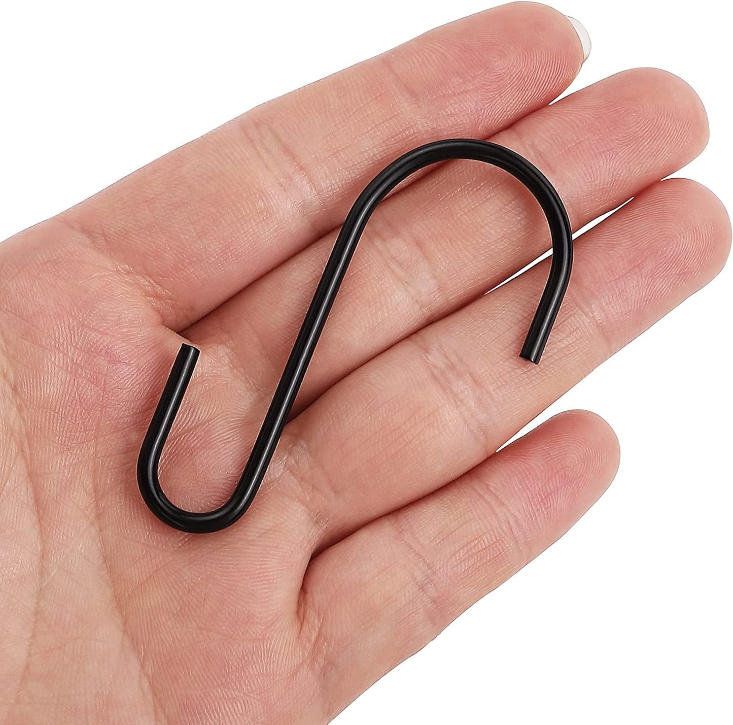 10 Pack Black S Hooks for Hanging Plants, Metal Hooks for Hanging, Small S Hooks for Hanging Heavy Duty, Durable S Shaped Kitchen Hooks for Kitchenware, Pots, Utensils, Clothes, Bags, Towels & Plants