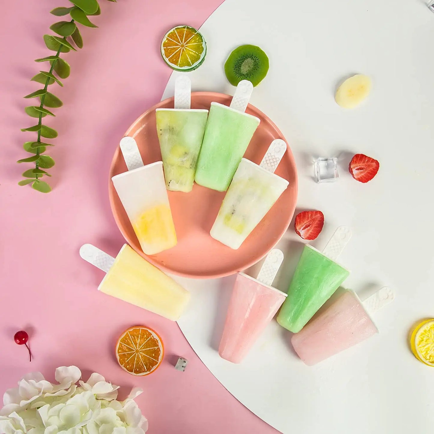 Popsicle Molds 6 Pieces Silicone Ice Pop Molds BPA Free Popsicle Mold Reusable Easy Release Ice Pop Make