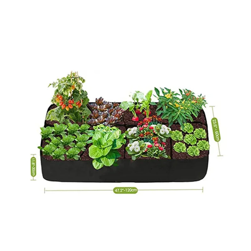 Garden Planting Bag Felt Multi-Grid Planting Bag Vegetable Planting Pot Plant Flower Planting Flower Pot Plant Nutrition Bag