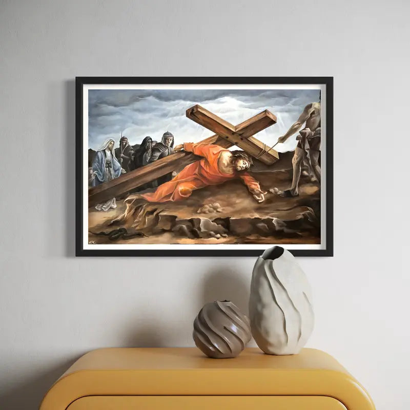 Jesus Carrying the Cross Artistic Giclée Poster/Canvas Print Wall Art Decor