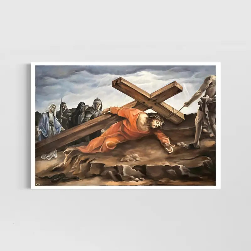 Jesus Carrying the Cross Artistic Giclée Poster/Canvas Print Wall Art Decor