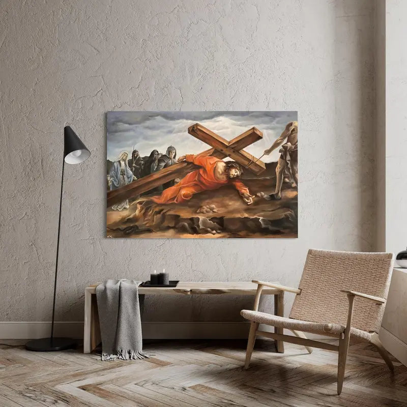 Jesus Carrying the Cross Artistic Giclée Poster/Canvas Print Wall Art Decor