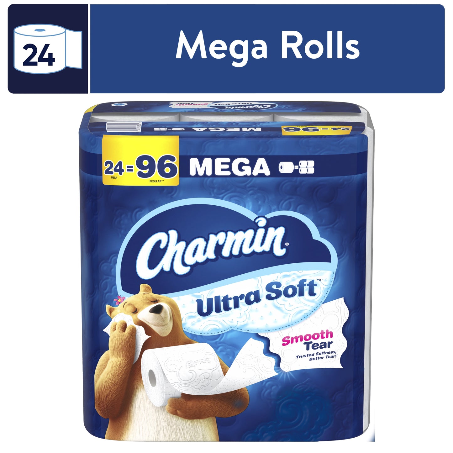 Ultra Soft Toilet Paper 12 Mega Rolls, 224 Sheets per Roll