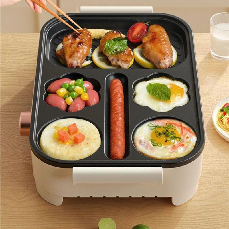 Fried Egg Hamburger Maker Household Frying Pan Multi-Functional Electric Chafing Dish Poached Egg Breakfast Pot Home Appliance