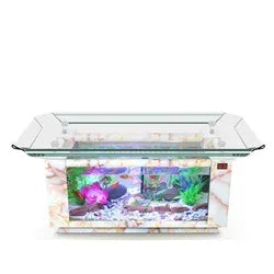 Glass Coffee Table Fish Desk Table Aquarium