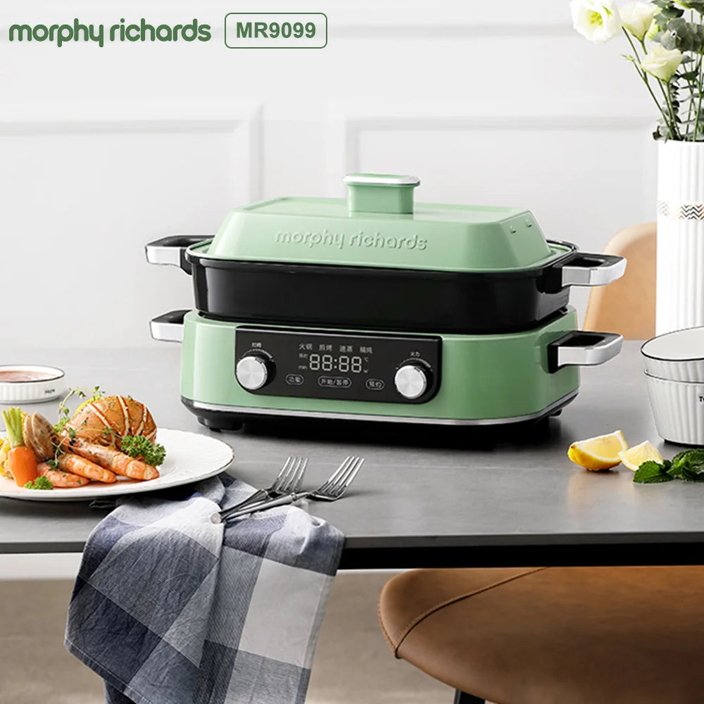 Morphy Richards Multi-Function Pot Electric Grill Kitchen Appliances Electric Hot Barbecue Electric Hot 1600W Hotpot Electric