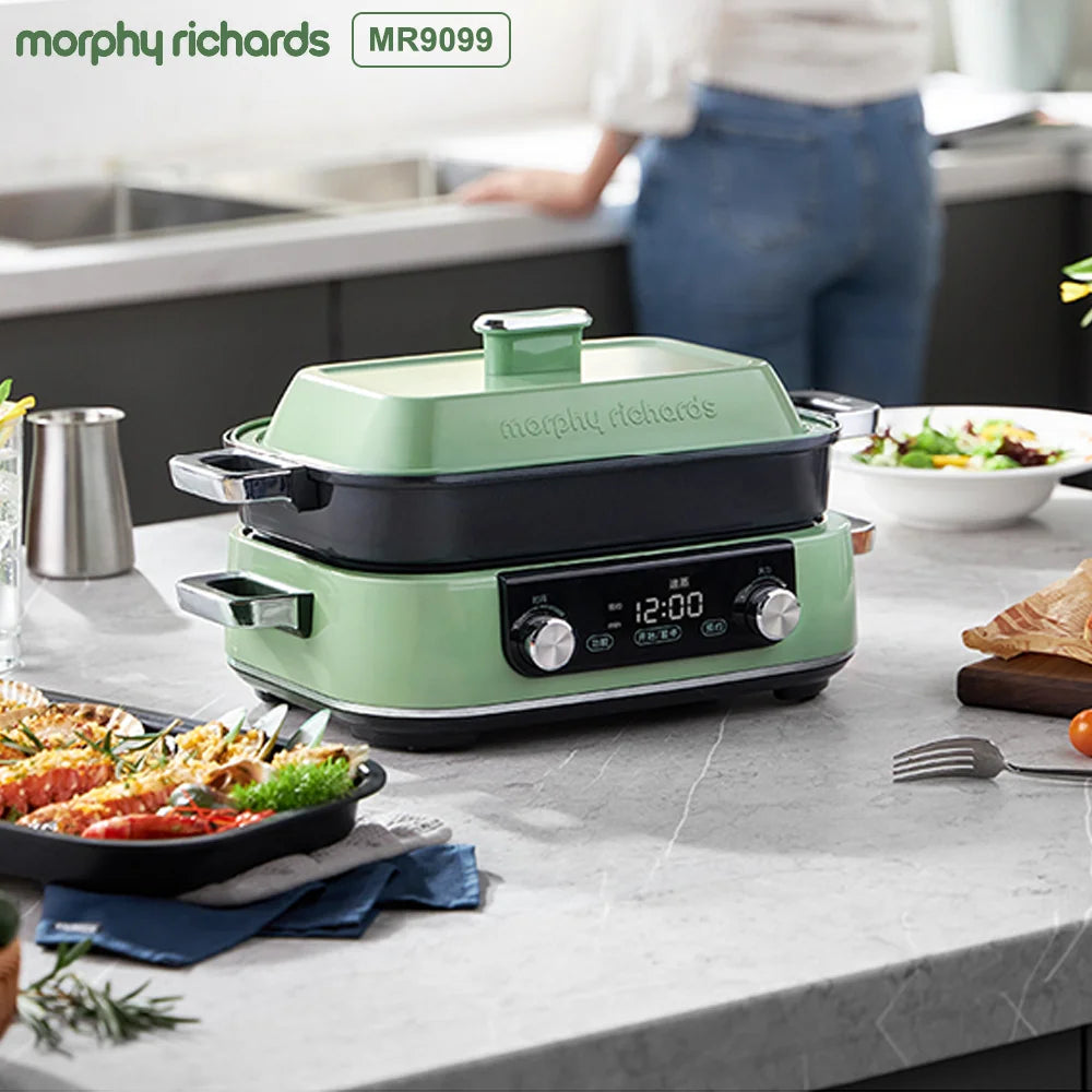 Morphy Richards Multi-Function Pot Electric Grill Kitchen Appliances Electric Hot Barbecue Electric Hot 1600W Hotpot Electric