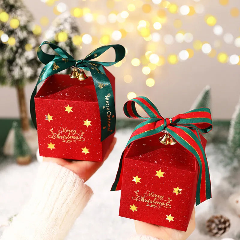 2024 Christmas Apple Box Gift Box Christmas Eve Apple Packaging Decoration Box Handbag Holiday Props Party Decorations