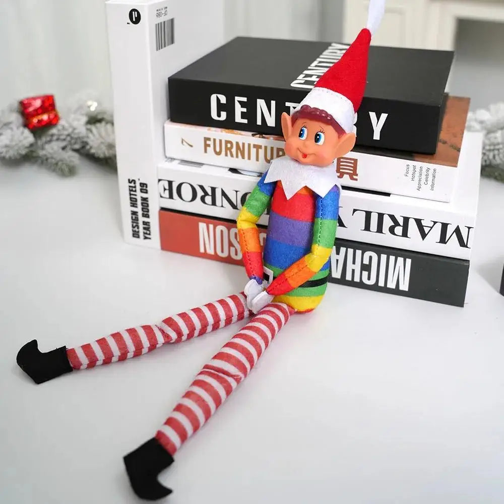 Christmas Elf Plush Toy Home Decor Bookshelf Ornaments Fairy Tale Long Leg Doll Christmas New Year Decorations New Year Gifts