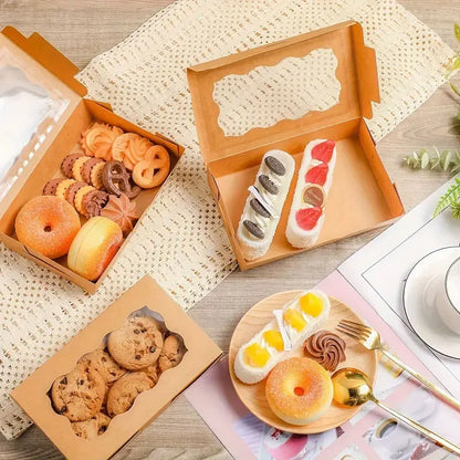 15/30pcs Kraft Paper Gift Boxes Cookies,Bread,Candy And More-Suitable For Thanksgiving,Christmas,Weddings,Birthdays