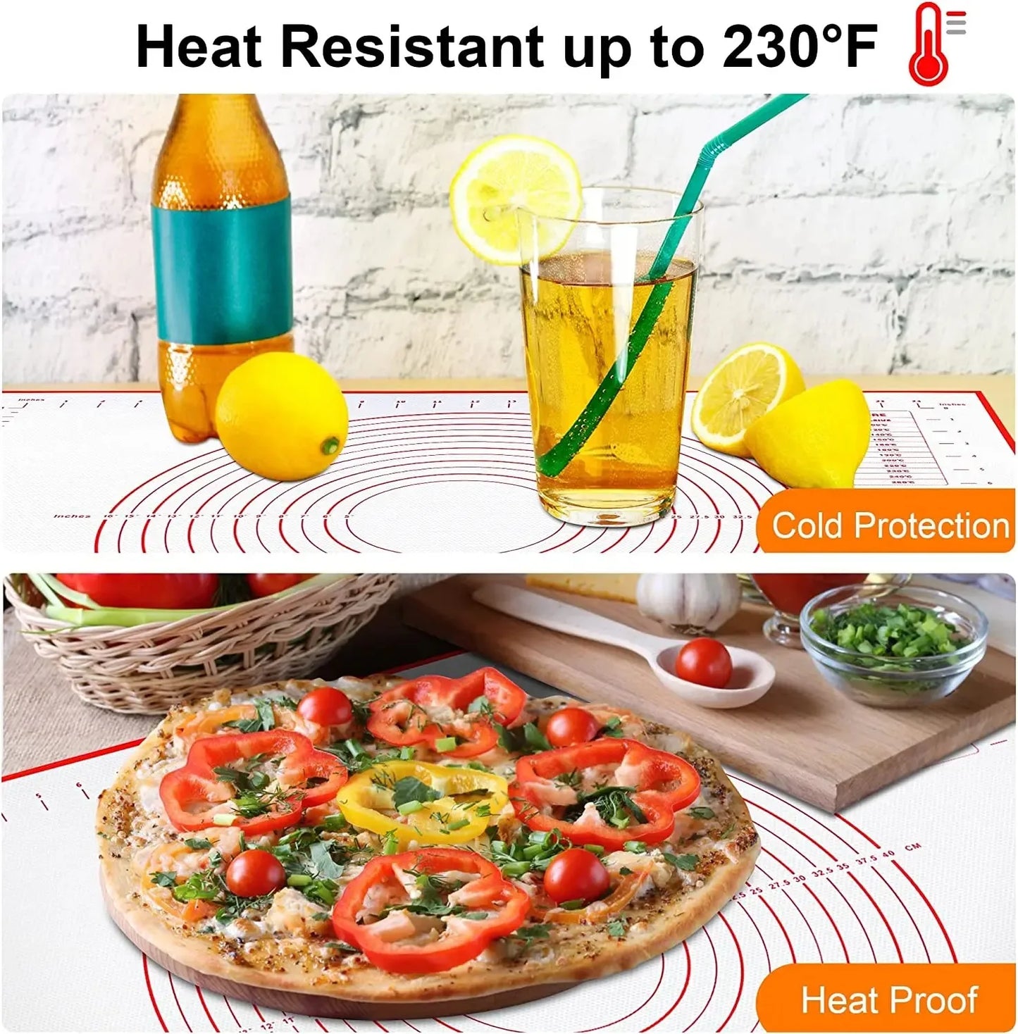 1PCS Kneading Dough Mat Silicone Baking Mat Pizza Cake Dough Maker Kitchen Cooking Grill Gadgets Bakeware