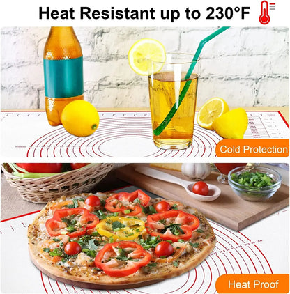 1PCS Kneading Dough Mat Silicone Baking Mat Pizza Cake Dough Maker Kitchen Cooking Grill Gadgets Bakeware