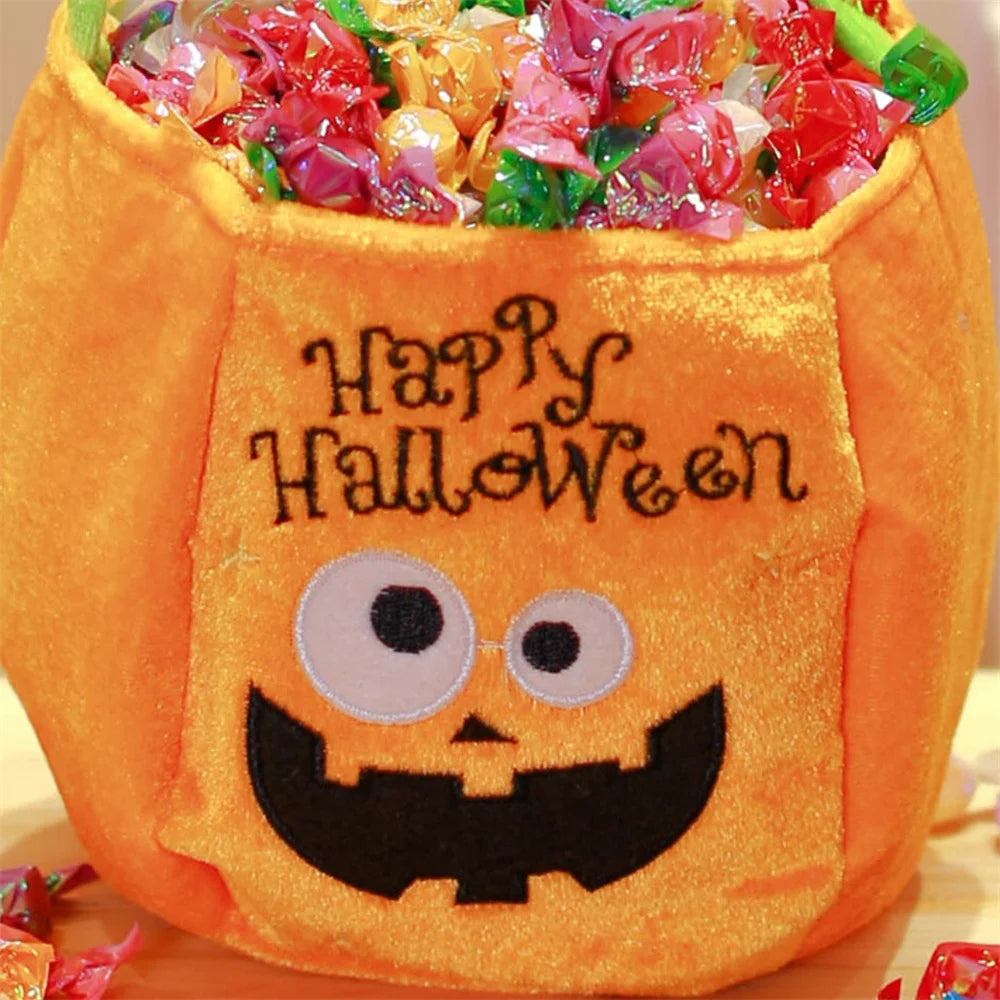 Candy Bag Velvet Candy Bag Skull Bat Tote Pumpkin Bag Halloween Candy Gift Storage Supplies 2025 Halloween Suppliers