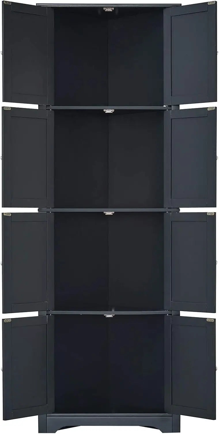 4-Tier 68" Corner Kitchen Pantry Storage Cabinet with 8 Doors