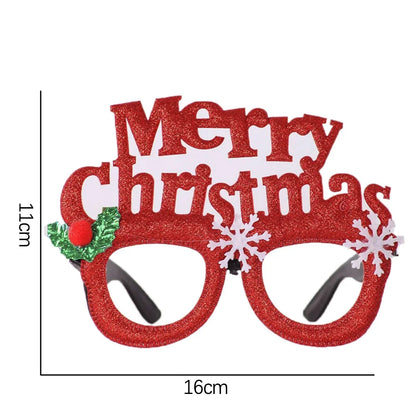 Christmas Glasses Plastic Decorative Glasses Kid Xmax Party Costume Accessory Photo Props Christmas Decoration decoración hogar