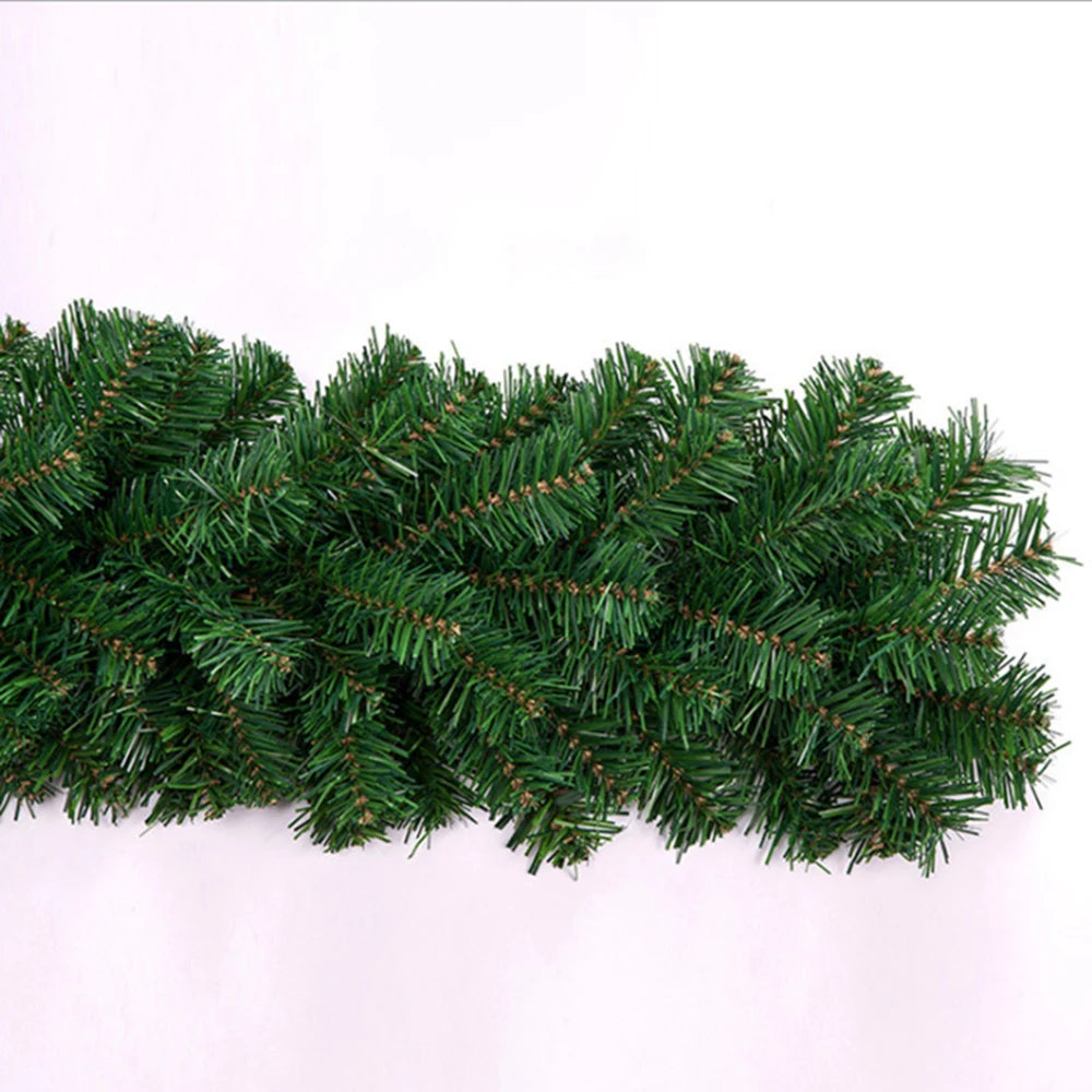 270cm Artificial Fir Wreath Christmas Artificial Green Garland Wreath Xmas Home Party Christmas Decoration Pine Tree Rattan