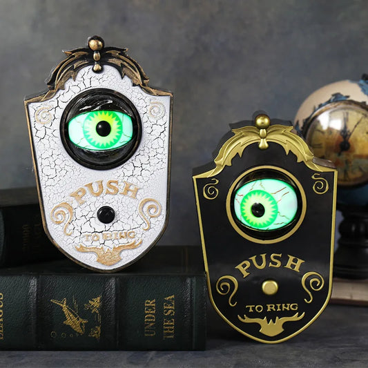 Horror One Eyed Halloween Decoration Doorbell Props Ghost Festival Haunted Prank Props Glowing Sound Horror Eyed The doorbell