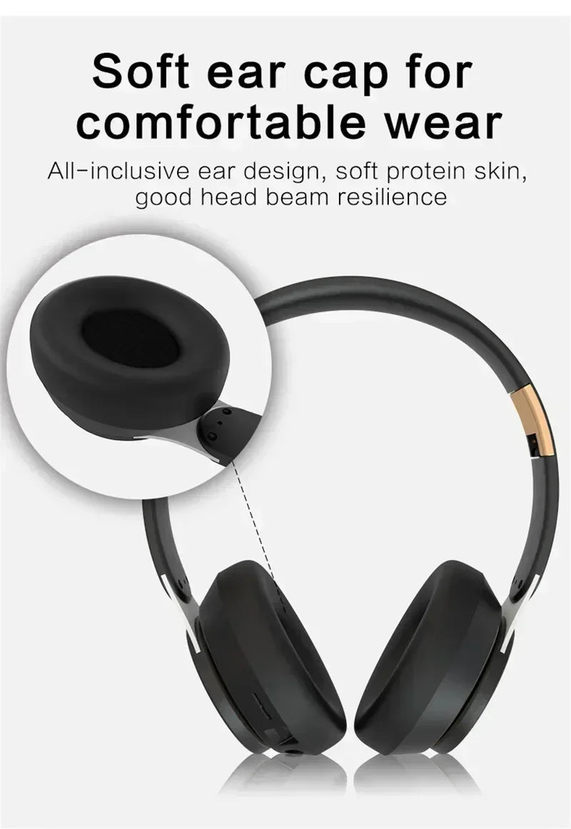 07S Wireless Headphones Earphone Bluetooth+TF HIFI Heavy Bass Headsets Play+3.5mm AUX 3 Modes Foldable Adjustable Stereo Gaming