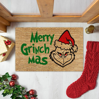 Xmas Welcome Christmas Mat Non-Slip And Washable Doormat Decoration Door Mat Entrance Rugs 40x60 cm/15.7x23.6 inches