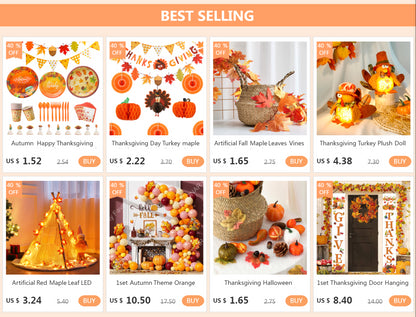 Thanksgiving Decoration Baby Pumpkin Car Autumn Pull Flag Maple Balloon newborns decor 2024 Baby Shower Birthday Party Decoratio