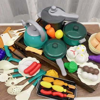 28pcs Kitchen Toys Set Simulated Kitchen Toy For Children's Pretend Play Children's Pretend Play Toy Set For Boys And Gir