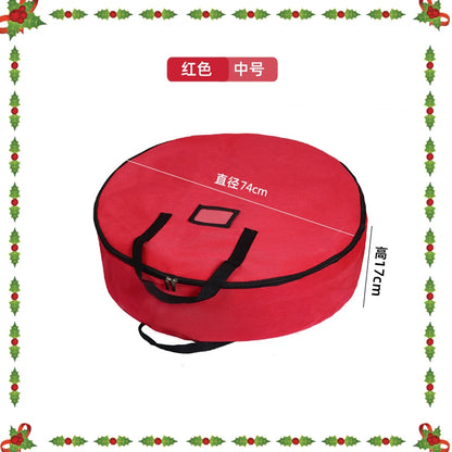 DINYAO Christmas Wreath Storage Bag with Thickened Oxford Cloth Seasonal Holiday Wreath Storage Container with Handle and Zipper