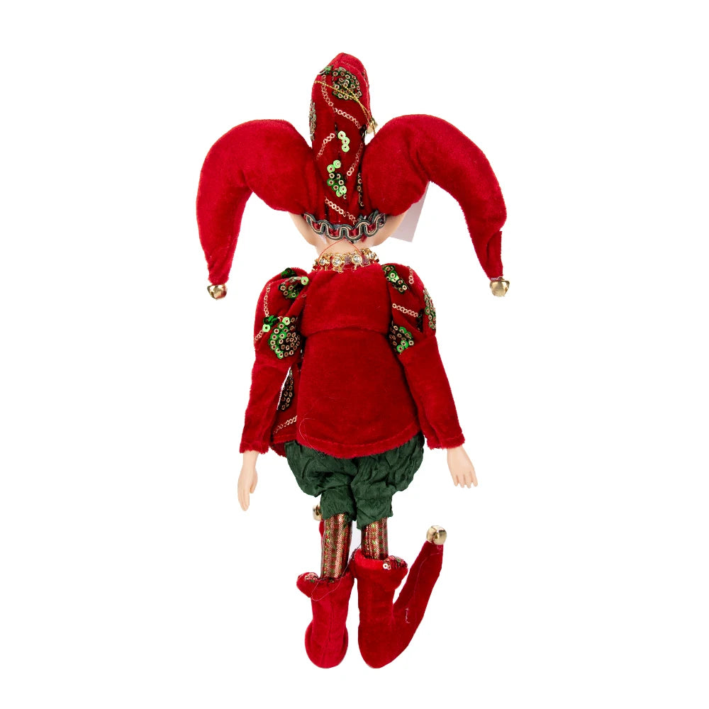 Elf Red Gold Plush Doll Elf Toy Christmas Tree Ornaments New Year Holiday Best Gifts For Kids Navidad Natal adornos de navidad