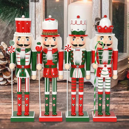 Elegant Candy Series Nutcrackers Ornament Handmade Christmas Nutcrackers 50CM Decors Candy Series with Ribbon Scepter