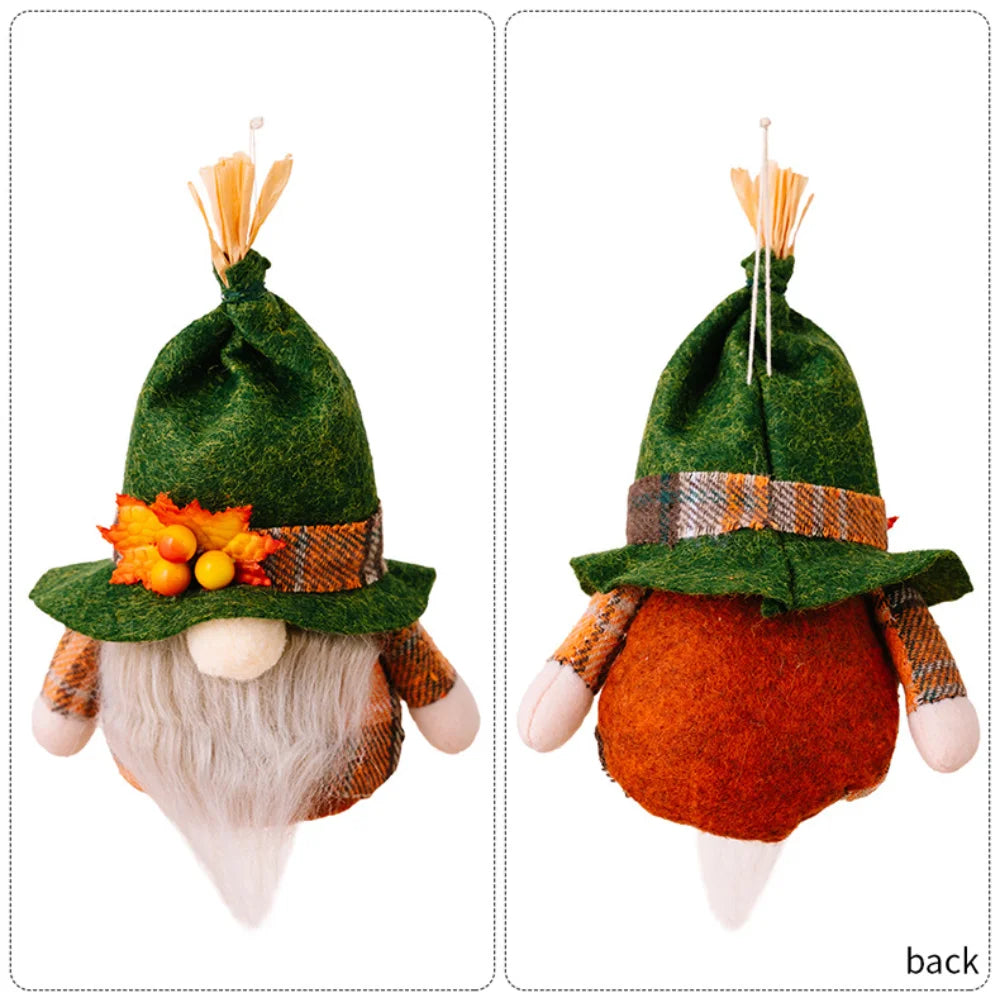 Fall Gnome Pumpkin Maple Sunflower Harvest Autumn Elf Dwarf Plush Faceless Dolls Ornaments for Home Christmas Thanksgiving Decor